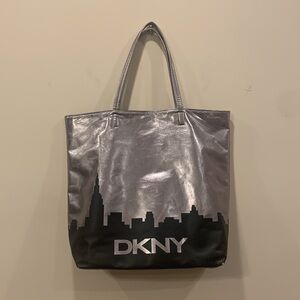 DKNY Tote Bag, Metallic NYC Skyline